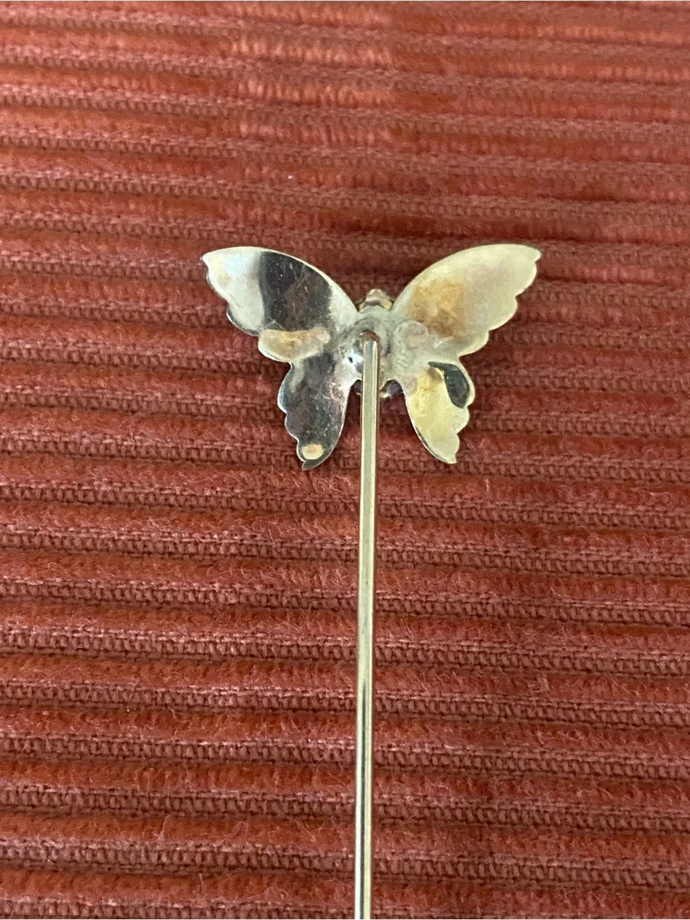 Vintage Gold Plated/Opal Butterfly Pin